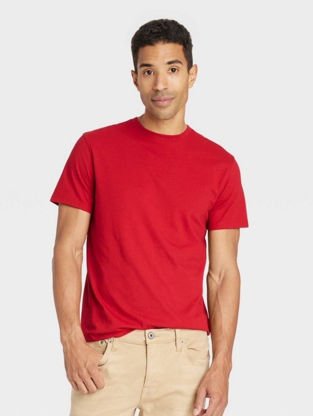Goodfellow & Co Men's Crewneck T-Shirt - Velvet Red